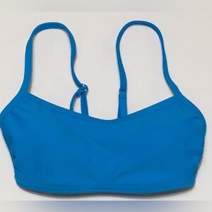 Wild Fable Womens XS (0-2) Blue Square Neck Long Waist Tie Bralette Bikini Top